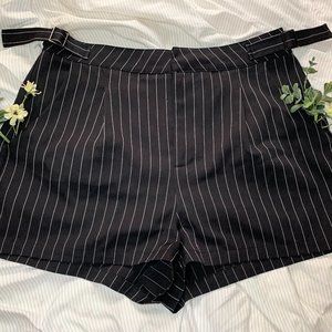 Forever 21 Pin-stripped Adjustable Shorts